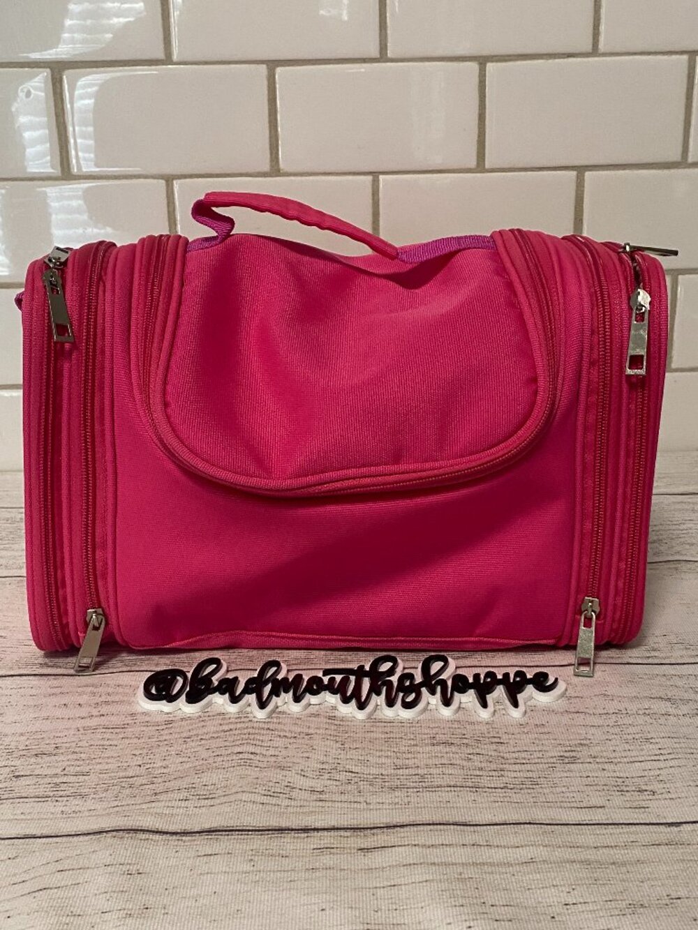 *Pink Hanging Travel Toiletry Bag Dopp Kit Makeup Bag Organizer Bathroom Storage